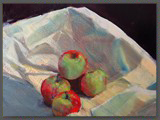Les pommes, huile sur toile, 61x50
