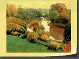 L'Ouste au Roc St André. Pastel 40x30