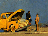 Le parpaing-Huile sur carton 41x27