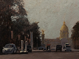 11h aux Invalides Huile toile 55x46