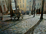 Place Emile Goudeau II. Huile toile 73x50