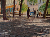 Printemps Place E. Goudeau.. Huile toile 40x40