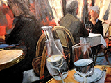 Restaurant. Huile sur toile 46x65