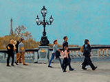 Tour Eiffel et Trocadéro. Huile toile 65x54